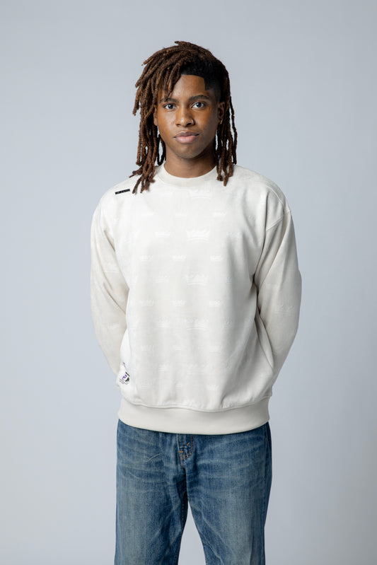 Crowns Tonal Faux Suede Crew